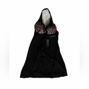Marilyn Monroe Intimates Black Lace Halter Lingerie